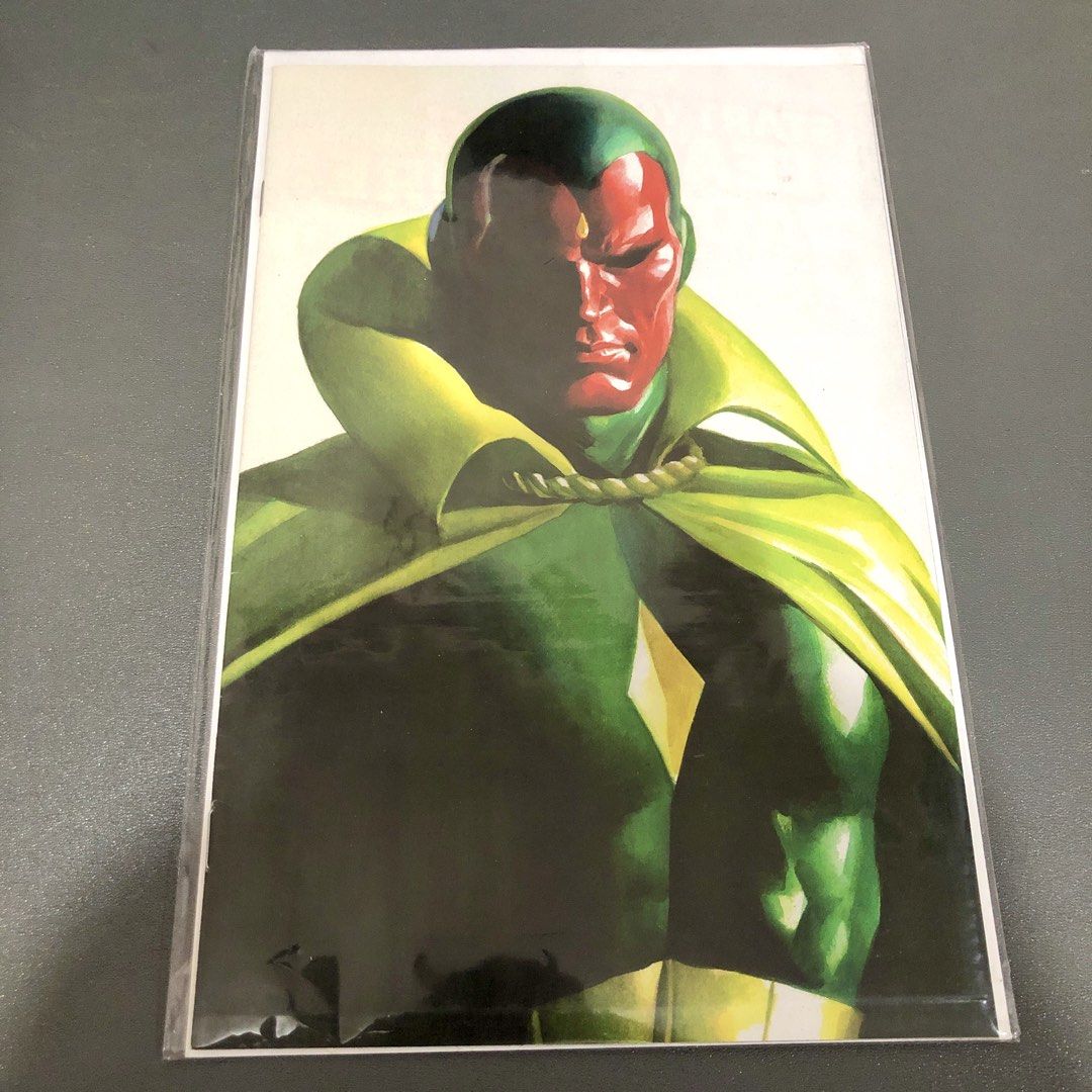 Marvel The Vision Comic Book Alex Ross Variant Cover (Category: Comics & Manga) located in Manila. Submitted by vondoom_ (Listing ID 1470850291, Image 1). Description: Alex Ross Vision Timeless Comics (Virgin Variant) - Slight yellowing on the left side of cover - minimal dirt sa first few page ₱350 📍Navotas 🚚 Lalamove.