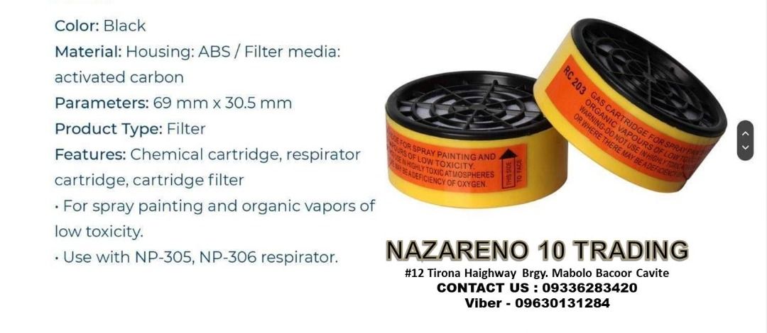 Mask Respirator Filter - Refill (Category: Looking For) located in Bacoor. Submitted by kajezame.2021 (Listing ID 1470793921, Image 1). Description: Mask Respirator Filter - Refill For More Details and Discount Contact Ms. Karen NAZARENO 10 TRADING 0963 0131 284 0933 6283 420 0956 7028 557 0933 8559 510 Landline: Look for Ms. Karen (046 ) 416 3920 Also available: • Traffic cone • Parking Block stopper • Hooded trash bin • Road Plastic Barrier • S