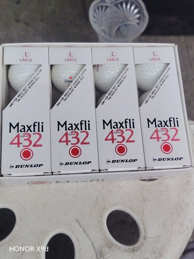 Maxfli Super 432 Dunlop Golf Balls Box (Category: Golf) located in Manila. Submitted by mightypenguin_44c1b5 (Listing ID 1470796834, Image 1). Description: - Brand: Dunlop Maxfli Super 432 - Condition: Brand new, unused in original vintage packaging - Contents: 1 box containing 4 inner sleeves - Color: Classic white with brand markings - Perfect for collectors or a nostalgic round on the course!.