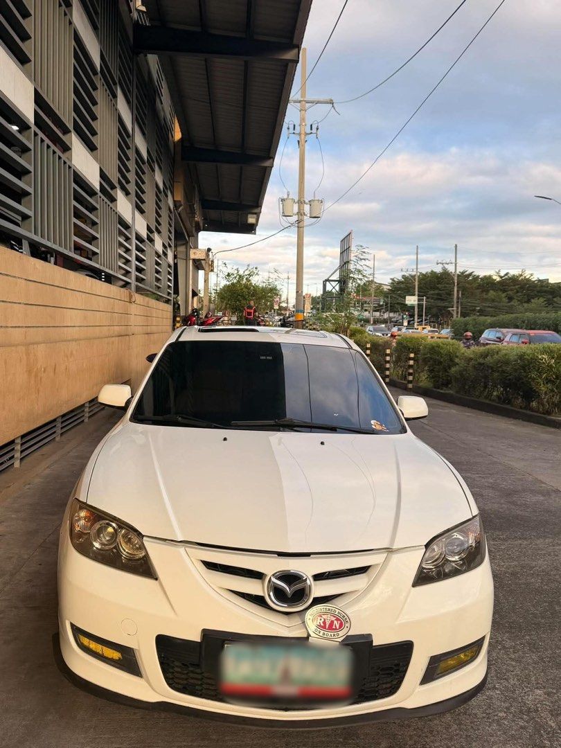 Mazda 3 2.0 (A) (Category: Used Cars) located in Manila. Submitted by dashdospueblos (Listing ID 1470748843, Image 1). Description: Highlights: •working sunroof •18” wheels, 98% thickness •Android head unit with apple carplay/android auto (with working Canbus) •custom Leather seats (genuine korean and Italian leather) worth 30k • LED projector headlight retrofit by The retrofitshop ( with dual highbeams) worth 20k •Interior and exterior detailing