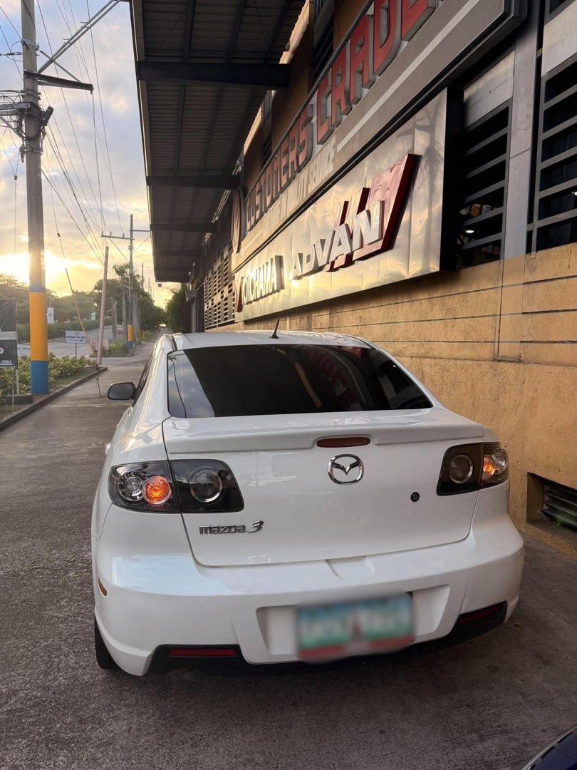 Mazda 3 2.0 (A) (Category: Used Cars) located in Manila. Submitted by dashdospueblos (Listing ID 1470748843, Image 3). Description: Highlights: •working sunroof •18” wheels, 98% thickness •Android head unit with apple carplay/android auto (with working Canbus) •custom Leather seats (genuine korean and Italian leather) worth 30k • LED projector headlight retrofit by The retrofitshop ( with dual highbeams) worth 20k •Interior and exterior detailing