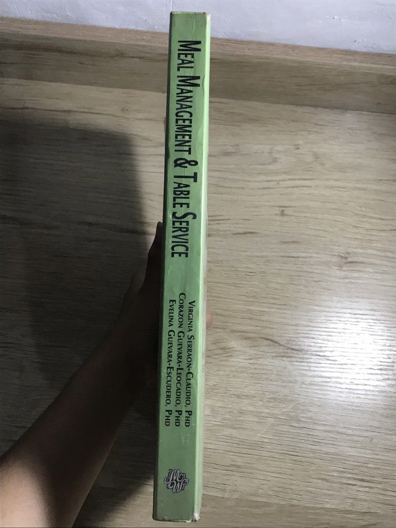 Meal Management and Table Service Revised Edition Book (Category: Textbooks) located in Taguig. Submitted by fairei_cart (Listing ID 1470805971, Image 2). Description: ‼️ WTS LFB ‼️ Meal Management and Table Service (Revised Edition) by Virginia Serraon-Claudio, Corazon Guevara-Leocadio, and Evelina Guevara-Escudero Condition: Well-used |Few pages have annotations ₱100 ( Price negotiable ) 📍LOC: Taguig, Metro Manila 🚛 MOD: Lbc, Jnt, Sdd 💰MOP: 