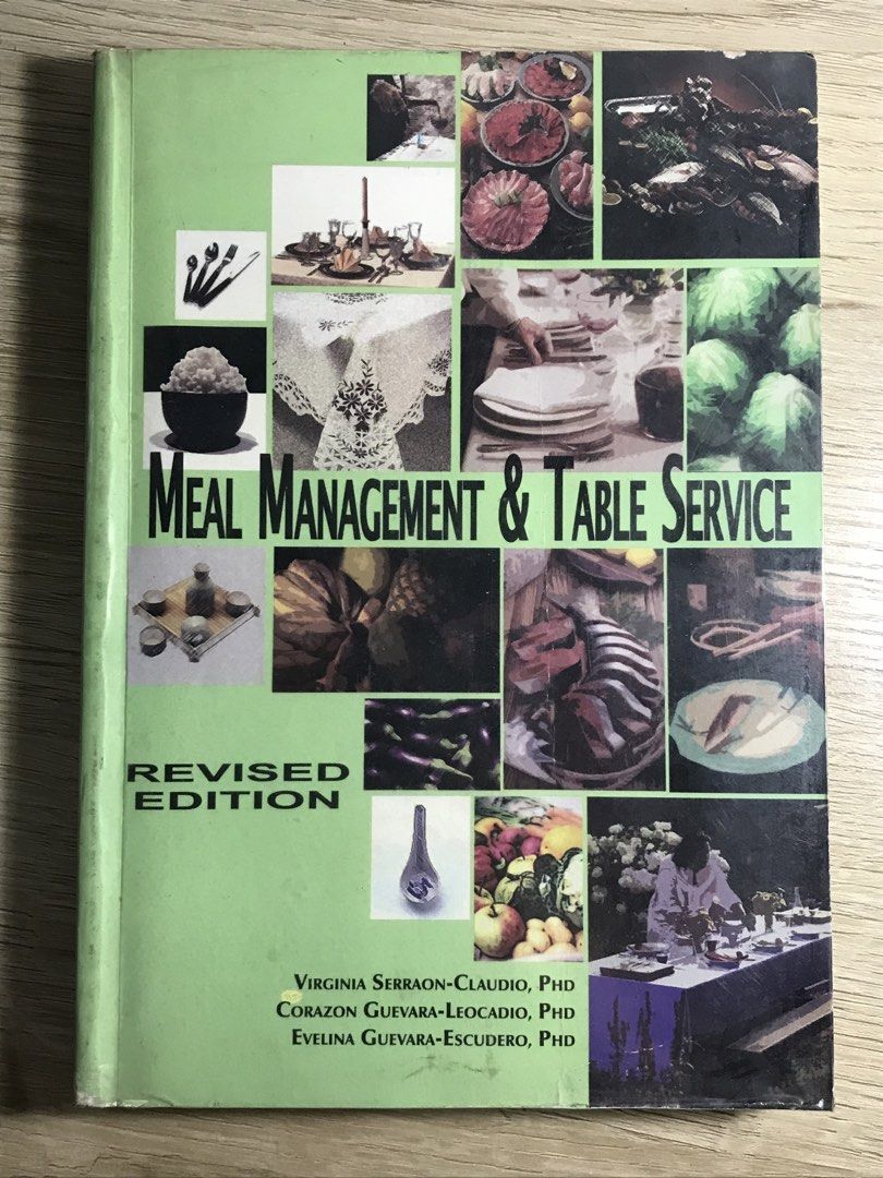 Meal Management and Table Service Revised Edition Book (Category: Textbooks) located in Taguig. Submitted by fairei_cart (Listing ID 1470805971, Image 1). Description: ‼️ WTS LFB ‼️ Meal Management and Table Service (Revised Edition) by Virginia Serraon-Claudio, Corazon Guevara-Leocadio, and Evelina Guevara-Escudero Condition: Well-used |Few pages have annotations ₱100 ( Price negotiable ) 📍LOC: Taguig, Metro Manila 🚛 MOD: Lbc, Jnt, Sdd 💰MOP: 