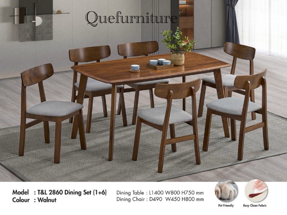 Meja makan solid (Category: Tables & Sets) located in Semenyih. Submitted by quefurnituretrading (Listing ID 1470815413, Image 1). Description: Assalamualaikum & Salam Sejahtera. 🚩 Perabot Quefurniture, Beroperasi di Semenyih,Selangor. Hanya jual baru saja.