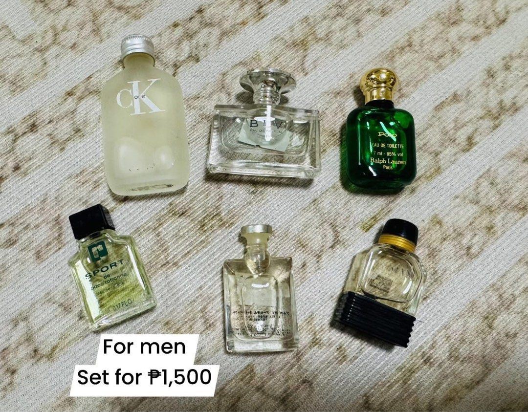 MEN PERFUME SET (Category: Fragrance & Deodorants) located in Agdangan. Submitted by lavishbyji22912 (Listing ID 1470818795, Image 1). Description: All authentic Japan sealed .