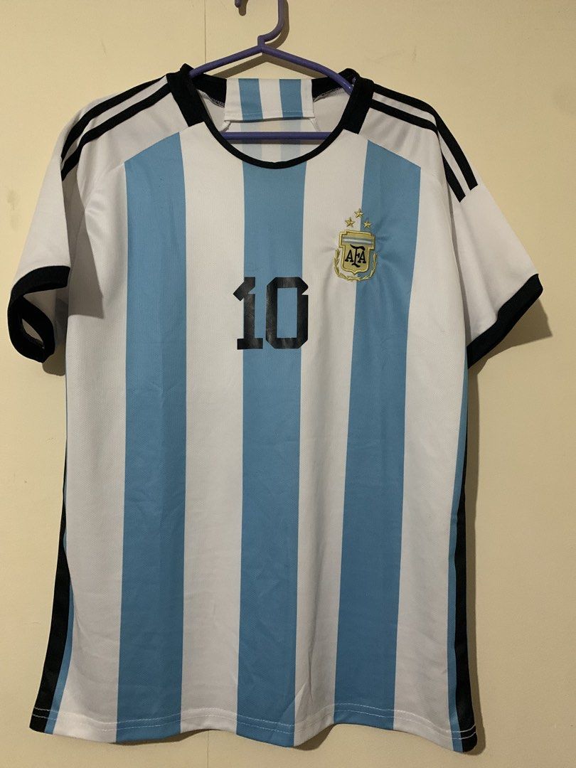 Messi Tee/ Active Wear | Size 16| Striped with Logo (Category: Activewear) located in Taytay. Submitted by chilledcherries (Listing ID 1470747193, Image 1). Description: 👕 Messi Design Shirt 👕 💯 Polyester 👕 Label: Size 16 Made in P. R. C. 👕 Bought in U.A.E. 👕Dimension: length 28in/ width 18inches ✅ Shipping / Delivery c/o Buyer - J&T Express Shipping 📦 or - Lalamove Delivery 🛵.