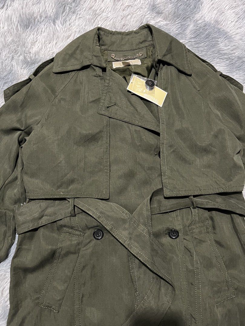 Michael Kors Trech Coat (Category: Coats, Jackets and Outerwear) located in Sasmuan (Sexmoan). Submitted by winterclothes.ph (Listing ID 1470783618, Image 2). Description: Michael Kors Trech Coat S on tag Width 20 Length 46.5 Excellent Condition .