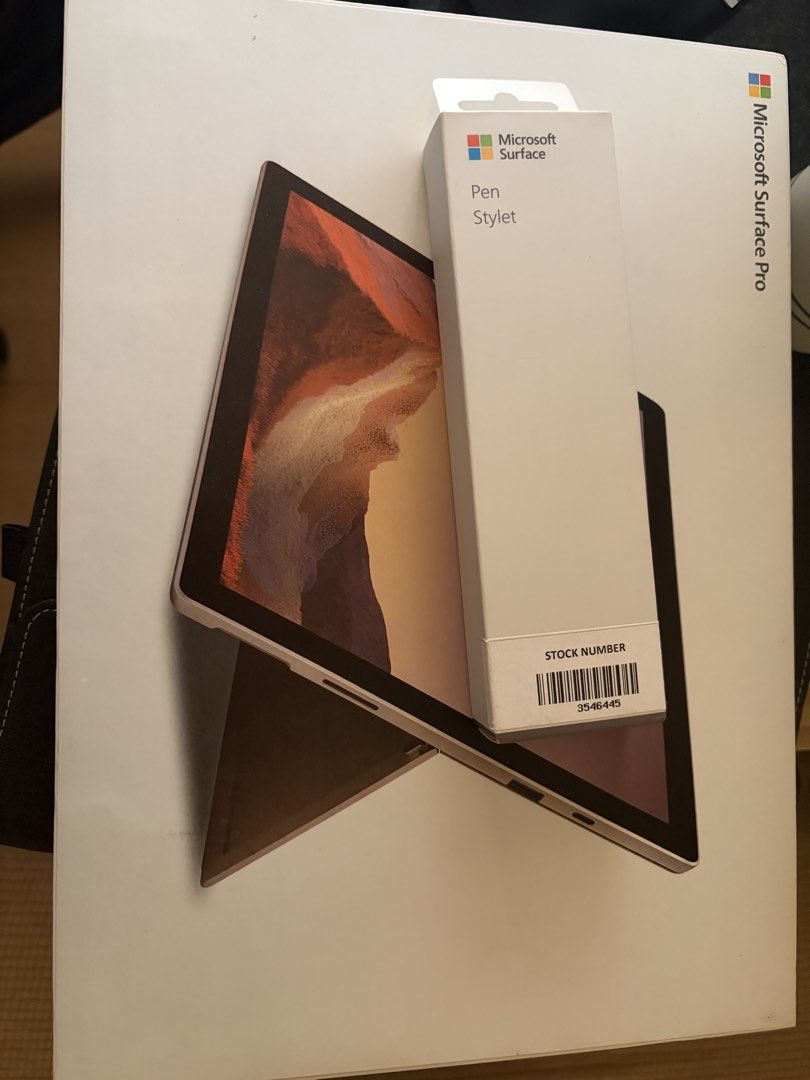 Microsoft Surface Pro 7 Intel i5 8GB RAM 119GB Storage (Category: Laptops & Notebooks) located in Manila. Submitted by 123cheesedog (Listing ID 1470760952, Image 3). Description: - Model: Microsoft Surface Pro 7 (Windows 11 Pro) - Performance: Intel Core i5-1035G4 CPU at 1.10GHz with 8GB RAM - Storage: 119GB capacity - Included Accessories: Original box, Microsoft Surface Pen stylus in retail packaging, black fabric keyboard folio case, and dark 