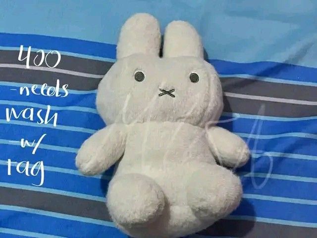 Miffy plushie bundle white rabbit stuffed toys (Category: Plushies & Soft Toys) located in Quezon City. Submitted by mikaurzen (Listing ID 1470816985, Image 3). Description: - Miffy White Rabbit Plush Toy Bundle (Set of 3) - Lying down plush (with tag) - Sitting plush (with tag) - Sherpa textured plush with strap (no tag) - Great addition for Miffy collectors - Condition: Pre-loved, all items need a wash before use - PM for any questions!.