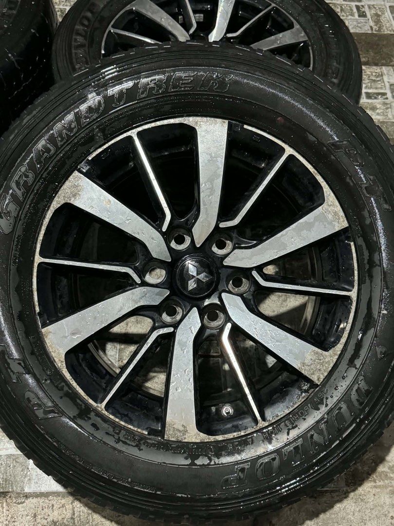 Mitsubishi stock mags (Category: Mags and Tires) located in Quezon City. Submitted by kween_g (Listing ID 1470762150, Image 2). Description: FOR SALE ! Stock Mags & Tires for Mitsubishi Montero Sport. Good condition!.