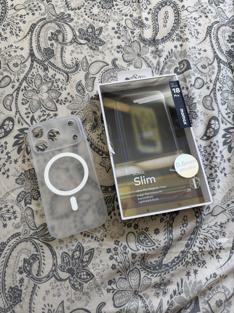 Momax iPhone 18 Pro Clear Matte Magsafe Case (Category: Cases & Sleeves) located in Baliuag. Submitted by jaredcarousel (Listing ID 1470748202, Image 1). Description: Momax Soma Slim Ultra-thin Magnetic Case With Magsafe Matte Finish IPhone 18 Pro Case SRP - 990 690 + SF.