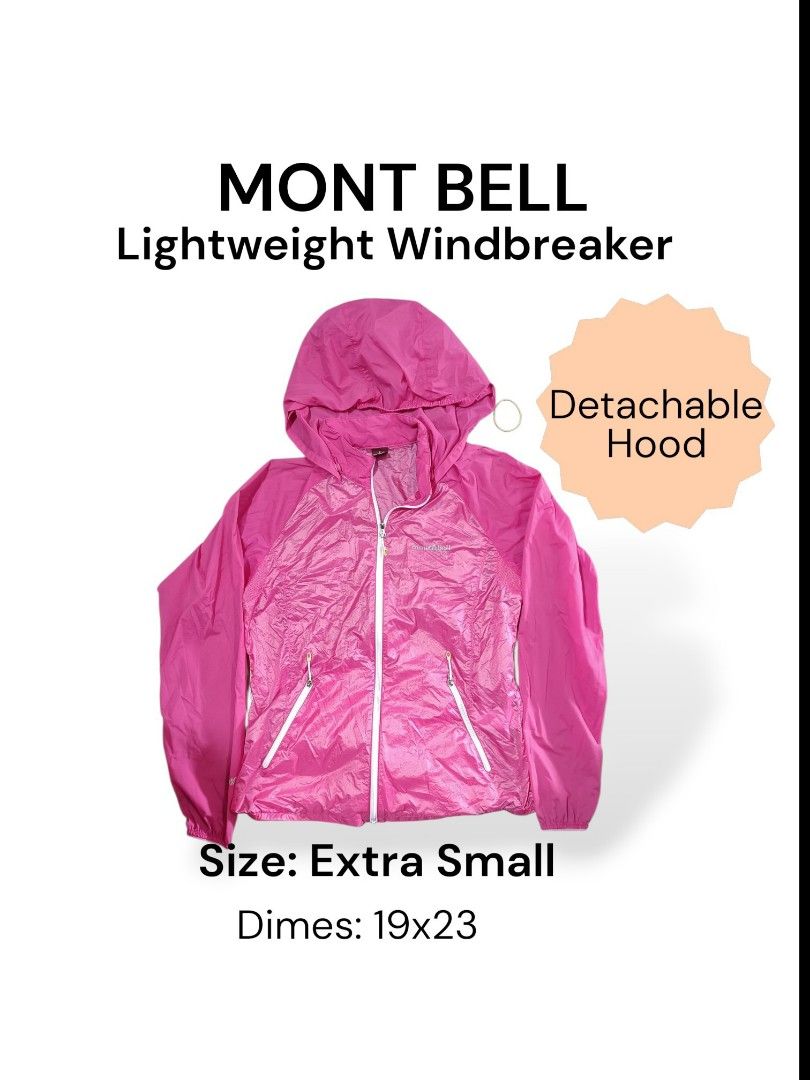 MONTBELL windbreaker (Category: Hoodies) located in Midsayap. Submitted by macoy.picker (Listing ID 1470789413, Image 1). Description: MONTBELL Lightweight Windbreaker Detachable Hood Size Extra Small Dimes: 19x23 +SF Location: North Cotabato.