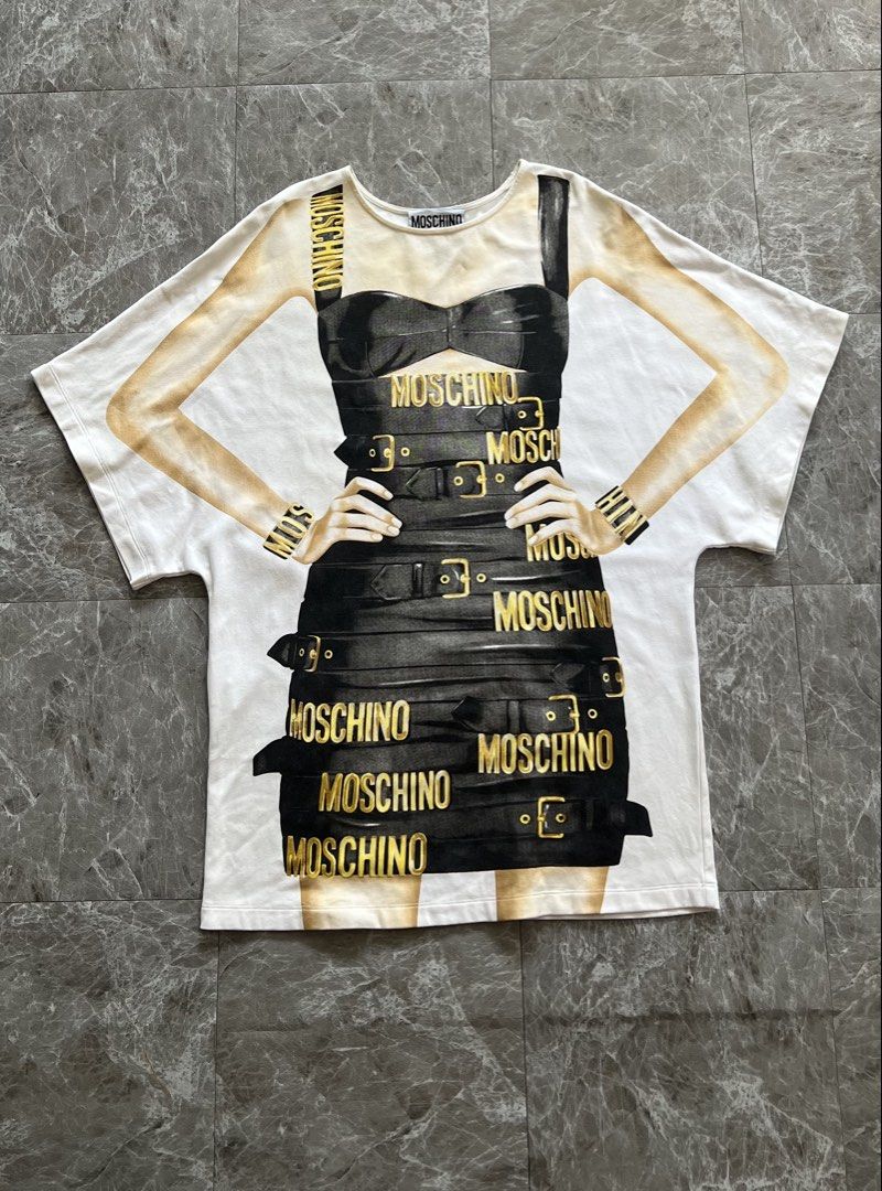 Moschino Runaway (Category: Others Tops) located in Manila. Submitted by reclaim.13 (Listing ID 1470814936, Image 1). Description: Moschino Runaway - Excellent condition - 21.5 width , 32 length - 9.8/10 colorate - for safety washable stain.