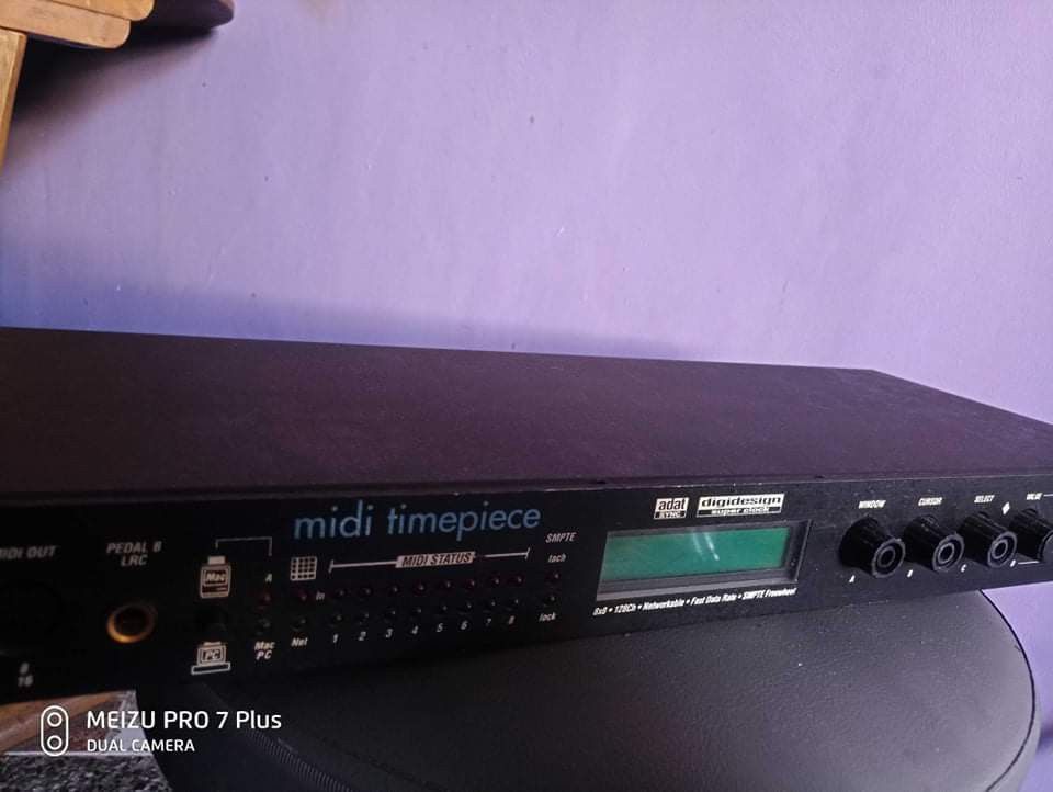 MOTU MIDI Timepiece AV and Micro Express (Category: Musical Instruments) located in Taguig. Submitted by grandfish_55ab5c (Listing ID 1470898955, Image 1). Description: - MOTU MIDI Timepiece AV and Micro Express rackmountable interfaces - Multiple MIDI in and out ports for complex studio routing - Equipped with SMPTE sync and front panel controls with status LEDs - Tested and powers on normally via standard AC cable - Used gear showing typical we