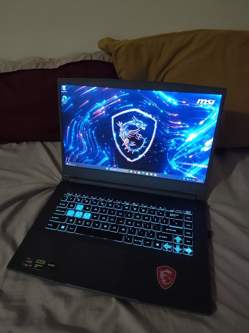MSI THIN A15 (Category: Laptops & Notebooks) located in Calamba. Submitted by lalalalla1234 (Listing ID 1470851655, Image 2). Description: MSI THIN A15 28k Fixed -Ryzen 5 7535HS -RTX 2050 (4GB) -8GB RAM -Please see photos for more detailed specs. NO ISSUE. No dents too, pwede sa maarte. Online payment only for safer transact. Can do lalamove, pick-up, or meet-up near my area 📍Calamba, Laguna.