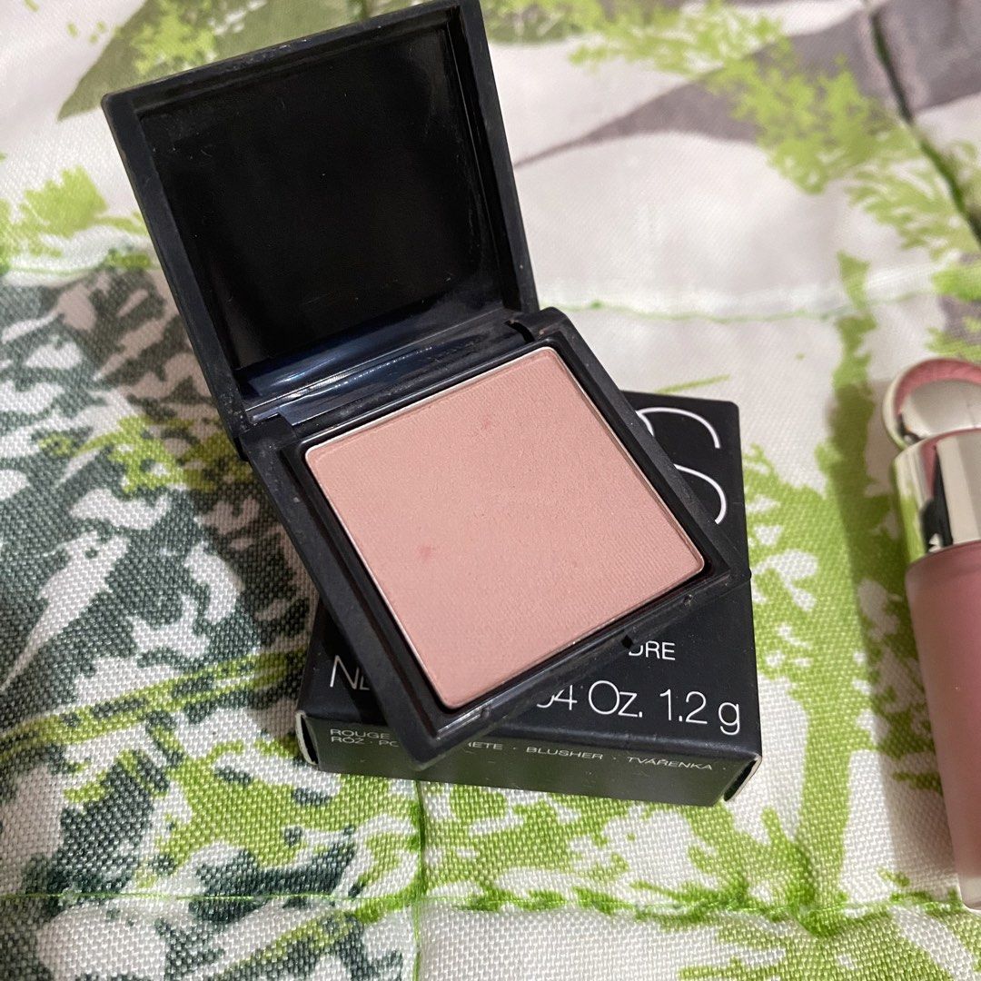 NARS Blush + Rare Beauty Liquid Blush (Category: Makeup) located in Quezon City. Submitted by maria_maria00 (Listing ID 1470806900, Image 2). Description: - 3-piece makeup bundle for everyday looks - NARS Powder Blush in box (peach-pink shade) - Rare Beauty Soft Pinch Liquid Blush in Hope (3.2 ml size) - Both are used few times - Authentic and great for daily glam - PM for inquiries Location: Talipapa Q.C.