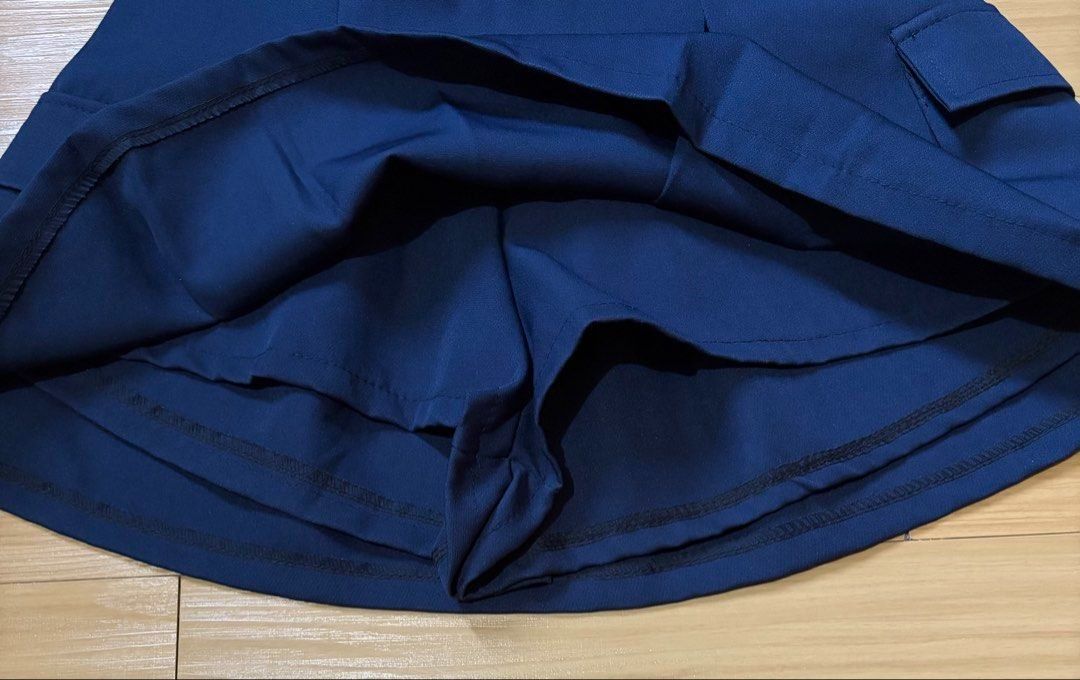 Navy Blue Cargo Pleated Skort Size 25-30 (Category: Skirts) located in Quezon City. Submitted by garagesale2026 (Listing ID 1470782748, Image 3). Description: - Unused, washed - With built-in shorts - Garterized back waist - From Bangkok.