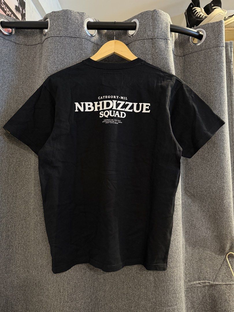 Neighborhood x izzue (Category: Tshirts & Polo Shirts ) located in Quezon City. Submitted by macleen17 (Listing ID 1470781099, Image 2). Description: Neighborhood x izzue Size M Excellent Condition Black color of shirt Front and back design.