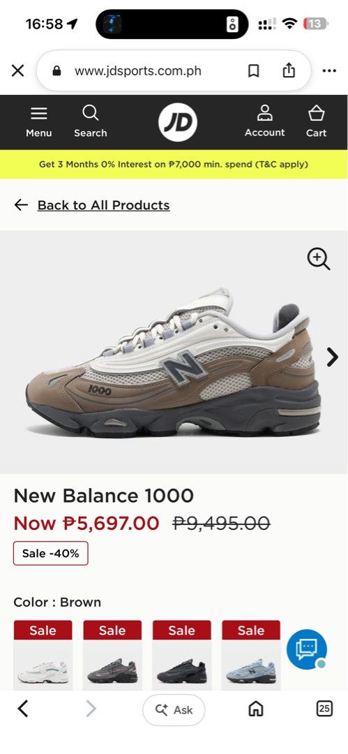 New Balance 1000 in Mushroom (Category: Sneakers) located in Manila. Submitted by sammalvv (Listing ID 1470832546, Image 3). Description: New Balance 1000 in Mushroom (US 7.5 Men, US 9 Women) never worn still in box 4000 (currently on sale in-store at 5K+) shipping to be shouldered by buyer (mnl + provincial options avail) comment mine or DM me.