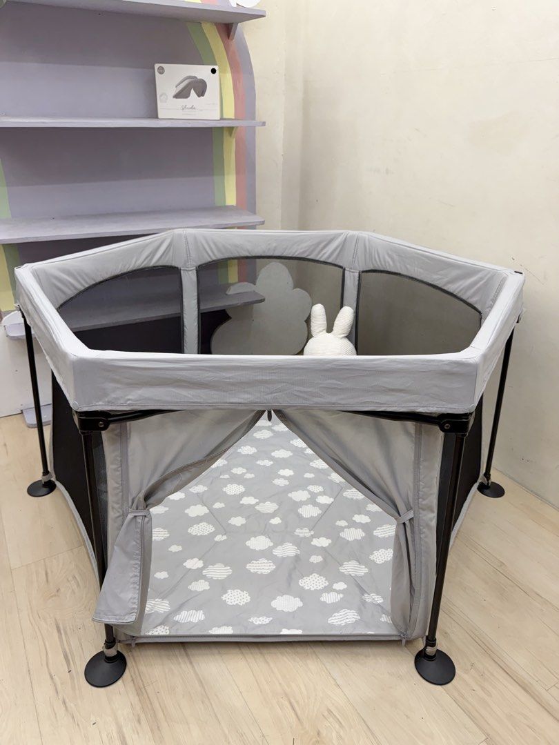Nihun Ikuji Compact Folding Playpen (Category: Infant Playtime) located in Santa Maria. Submitted by babyshowearph_official (Listing ID 1470902802, Image 3). Description: .