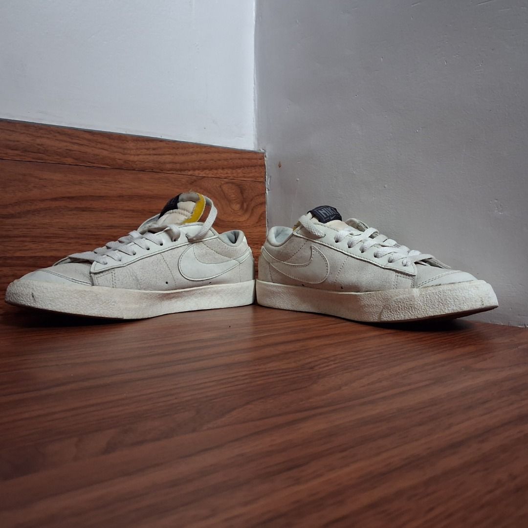 Nike Blazer Low Vintage White Suede Sneakers (Category: Sneakers) located in Quezon City. Submitted by 357oclock (Listing ID 1470796321, Image 3). Description: Welcome to 357 O'clock, we sell sportswear & streetwear garments to satisfy your lifestyle needs. 🚚 Ships within 24 hours nationwide and international 💯 100% Objective item condition disclosure 👌 Excellent customer service 🐈 Cat friendly.