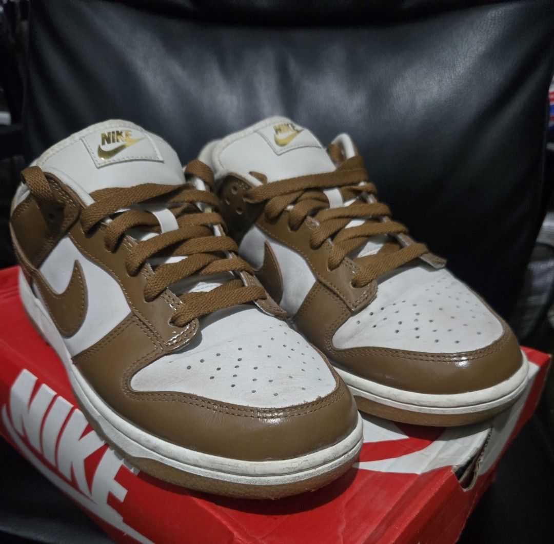 Nike Dunk Low LX Phantom Ale Brown Sail (Category: Sneakers) located in Makati City. Submitted by yco99 (Listing ID 1470876798, Image 3). Description: - Original Nike Dunk Low LX - Colorway: Phantom and Ale Brown with a gum rubber outsole - Details: White leather base, brown textured overlays, matching brown laces, and gold Nike tongue branding - Size: Women's US 8.5 / Men's US 7 - Condition: Brand new with original box included - Mode of Transac