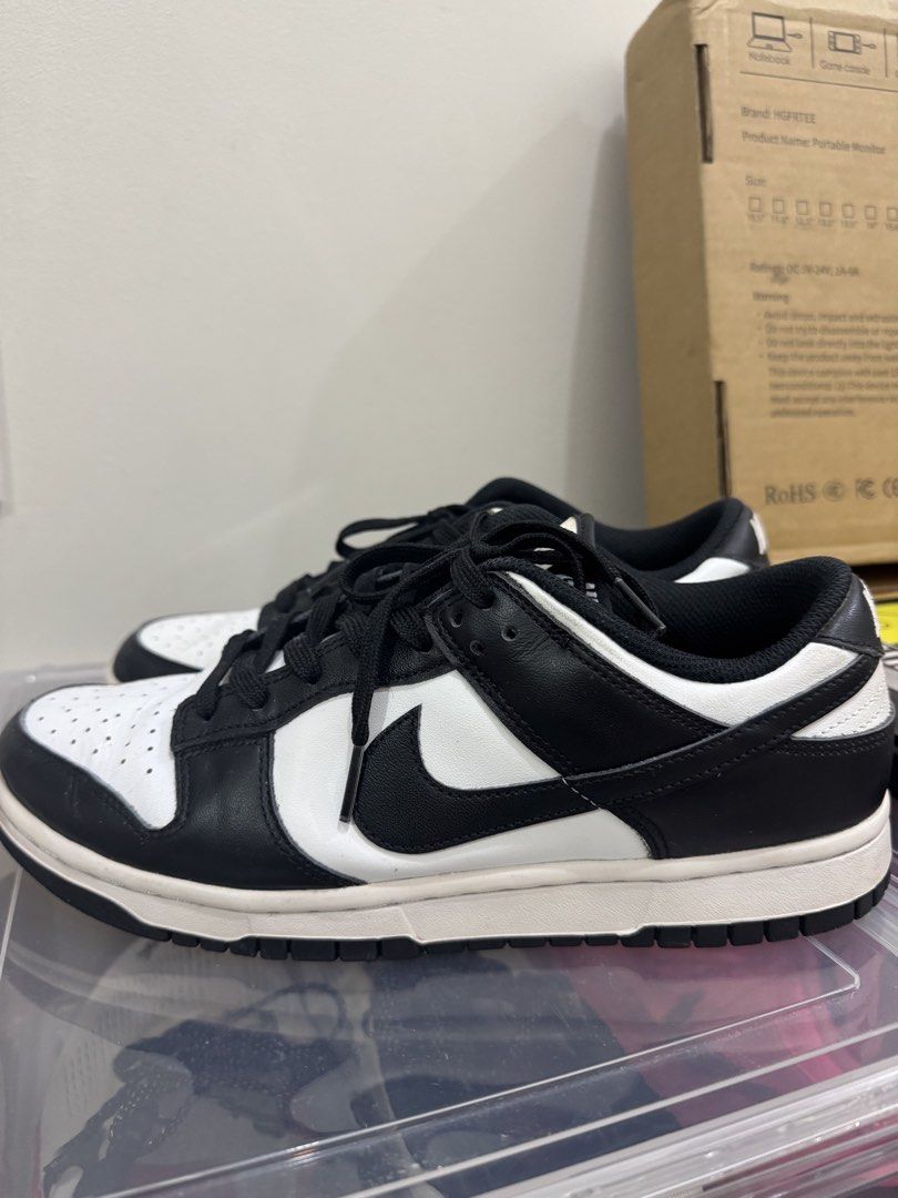Nike Dunk Low Panda Black White (Category: Sneakers) located in Bacoor. Submitted by juneysells (Listing ID 1470766290, Image 1). Description: RFS: Not using it anymore - Model: Nike Dunk Low (Black and White) - Condition: Ready to wear, laces neatly tied - Design: Clean monochrome leather upper with breathable toe box perforations - Durability: Sturdy rubber outsole for everyday wear - Versatility: Matches almost any outfit effortlessly.