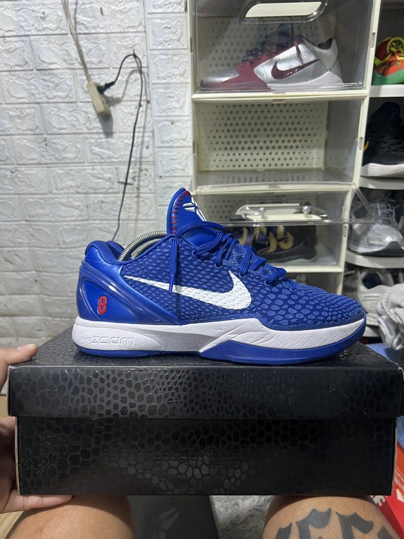 Nike Kobe VI Protro Game Royal White Size 10 (Category: Sneakers) located in Manila. Submitted by galfredca71333 (Listing ID 1470792134, Image 3). Description: - Model: Nike Kobe VI Protro - Colorway: Game Royal / White with Red accents - Size: Men's US 10 - Design: Blue snakeskin textured upper, white midsole, and signature tongue details - Inclusion: Original black snakeskin pattern box - Condition: Brand new / Pristine - Meet-ups or shipping a