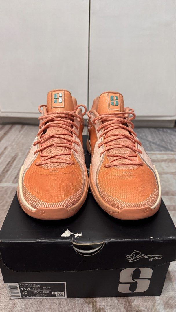 Nike Sabrina 2 – Orange/Peach | US 10 (Category: Sneakers) located in Manila. Submitted by mbandrada18 (Listing ID 1470826184, Image 2). Description: Nike Sabrina 2 – Orange/Peach | US 10 Details: • Size: US 10 • Colorway: Orange/Peach • Replacement insoles installed • No sole separation • Pre-loved condition; please refer to the actual photos 💰 Price: ₱ 3,500 📍 Location: Marikina City Message me for inquiries or offers. Thank you!.