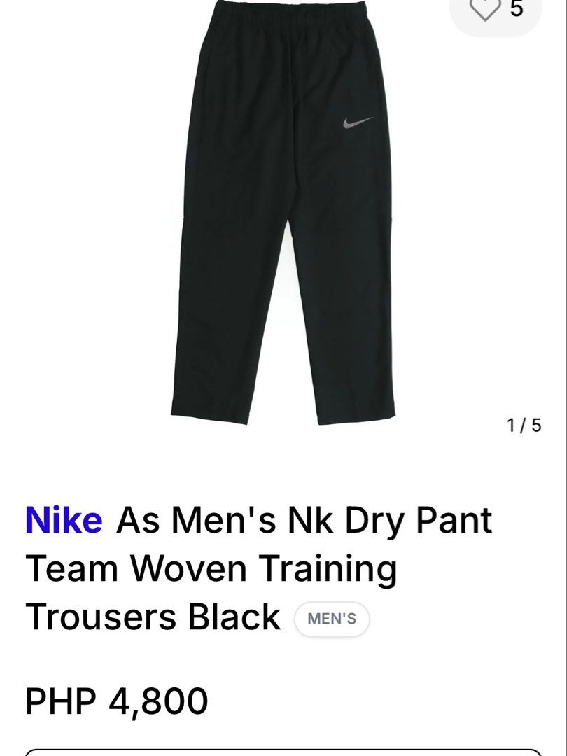 Nike woven trousers (Category: Activewear) located in Manila. Submitted by brightcloud_25 (Listing ID 1470750240, Image 3). Description: Nike Drifit woven trousers Size small Fit 30 up to 32 Lenght 38 650 + sf.