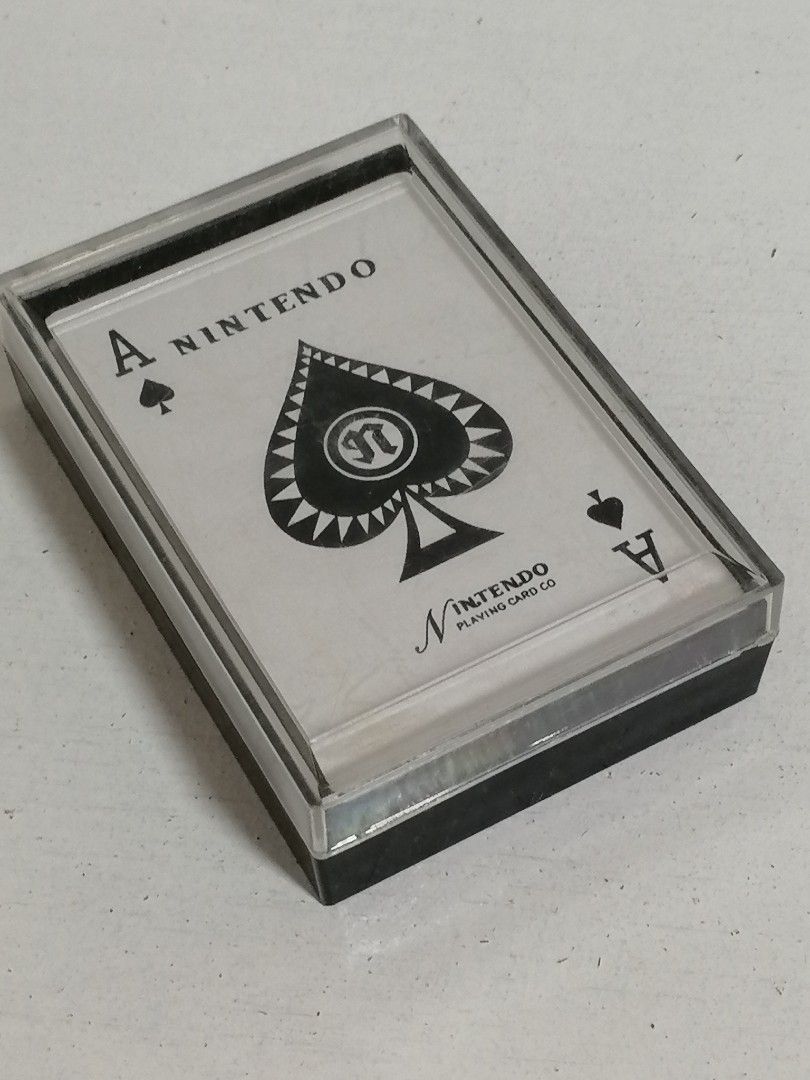 Nintendo Playing Cards Co. (Category: Other Merchandise) located in San Mateo. Submitted by arrowscrap_delight (Listing ID 1470825474, Image 1). Description: Nintendo Playing Cards Co. Verygood Condition Japan Plastic Material Complete Set , 52 Pcs. with 1 Joker Length : 9cm Width : 6cm Minor Issue : Yellowish Line Stain on 1 Spade and small line on 3 Spade, not noticeable 200 + SF.