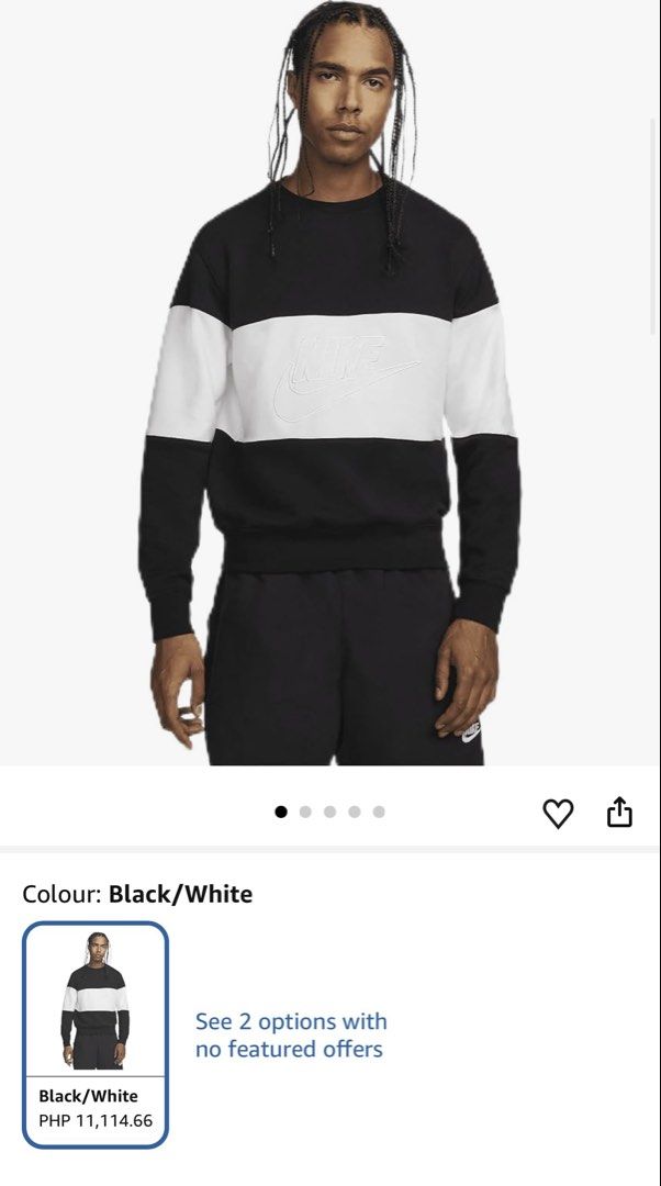 N*ke two-tone crewneck (Category: Coats, Jackets and Outerwear) located in Manila. Submitted by paulovenegaskalakal2020 (Listing ID 1470762883, Image 2). Description: For sale! Kalakal N*ke two-tone crewneck Embroidered big logo XLarge- 24 width x 28 length inches Sleeves- 27 inches Minimal stains & dirt Color rate- 8.9/10 Sign of usage Good MINE 1,480 +sf.