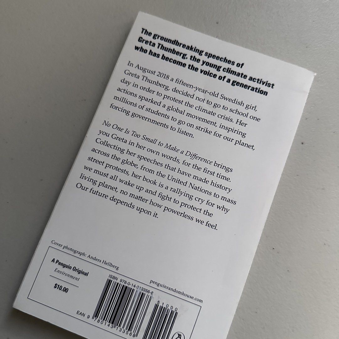 No One is Too Small To Make a Difference - Greta Thunberg (Category: Storybooks) located in General Tinio. Submitted by tindangaklat (Listing ID 1470769887, Image 2). Description: .