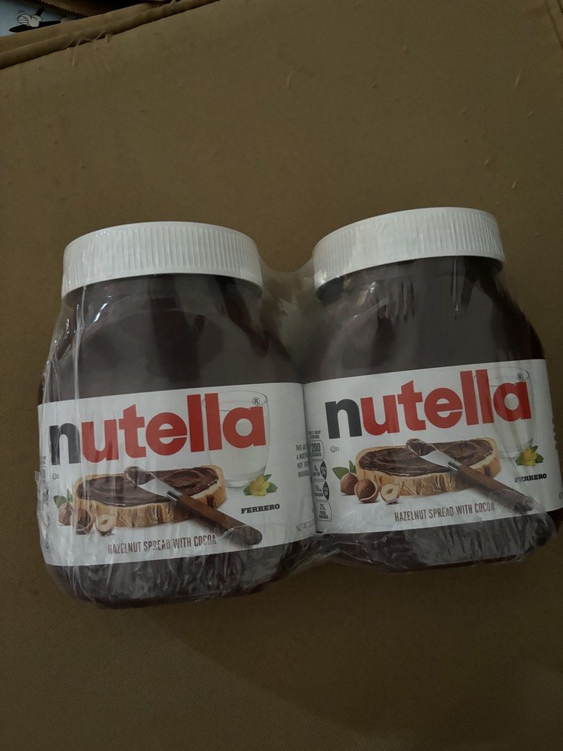 Nutella Hazelnut Spread Twin Pack (Category: Packaged & Instant Food) located in Las Pinas. Submitted by lmm27 (Listing ID 1470807027, Image 1). Description: - Product: Nutella Hazelnut Spread with Cocoa Twin Pack - Quantity: 2 jars (750g / 26.5 oz each) - Total Net Weight: 1.5kg / 3.3 lbs - Condition: Brand new, unopened, factory-sealed in original plastic packaging - Expiry Date: June 15, 2027 (stamped on lids) - Ideal for heavy pantry stocking