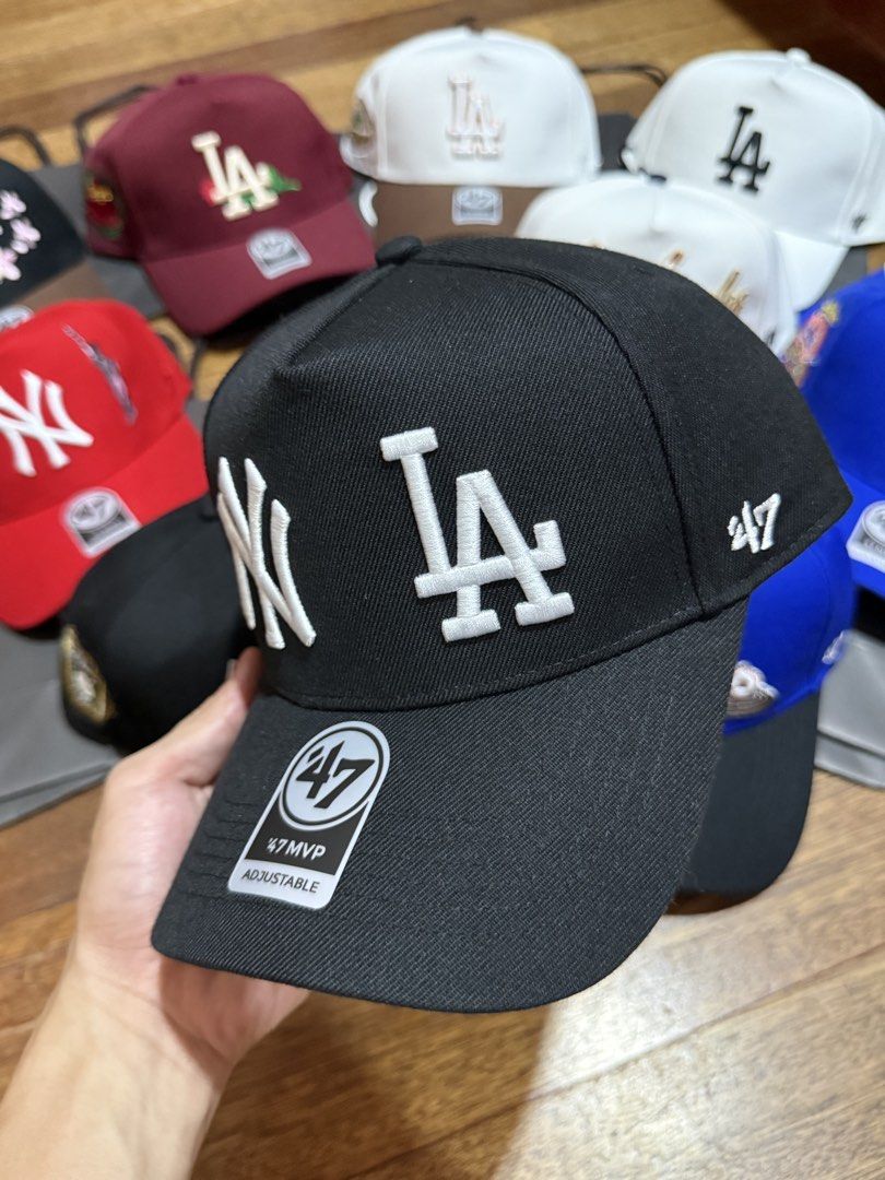 NY X LA AFRAME CAP (Category: Caps & Hats) located in Pasig City. Submitted by t.fusion (Listing ID 1470917798, Image 2). Description: NY X LA AFRAME CAP - brand new & legit 💯 - comes with ziplock and 47 og paper bag 🔖 ₱750 each +sf.