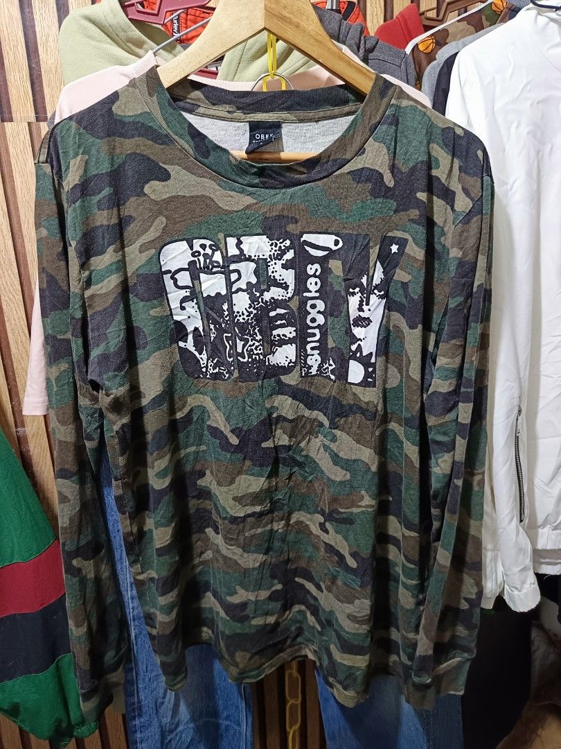 Obey Camouflage Longsleeve (Category: Tshirts & Polo Shirts ) located in Cebu City. Submitted by negotiableprice22 (Listing ID 1470888402, Image 1). Description: Obey camouflage Obey Long sleeve skate brand Dimes Width 21.5 inch Length 28 inch available accepting offers.
