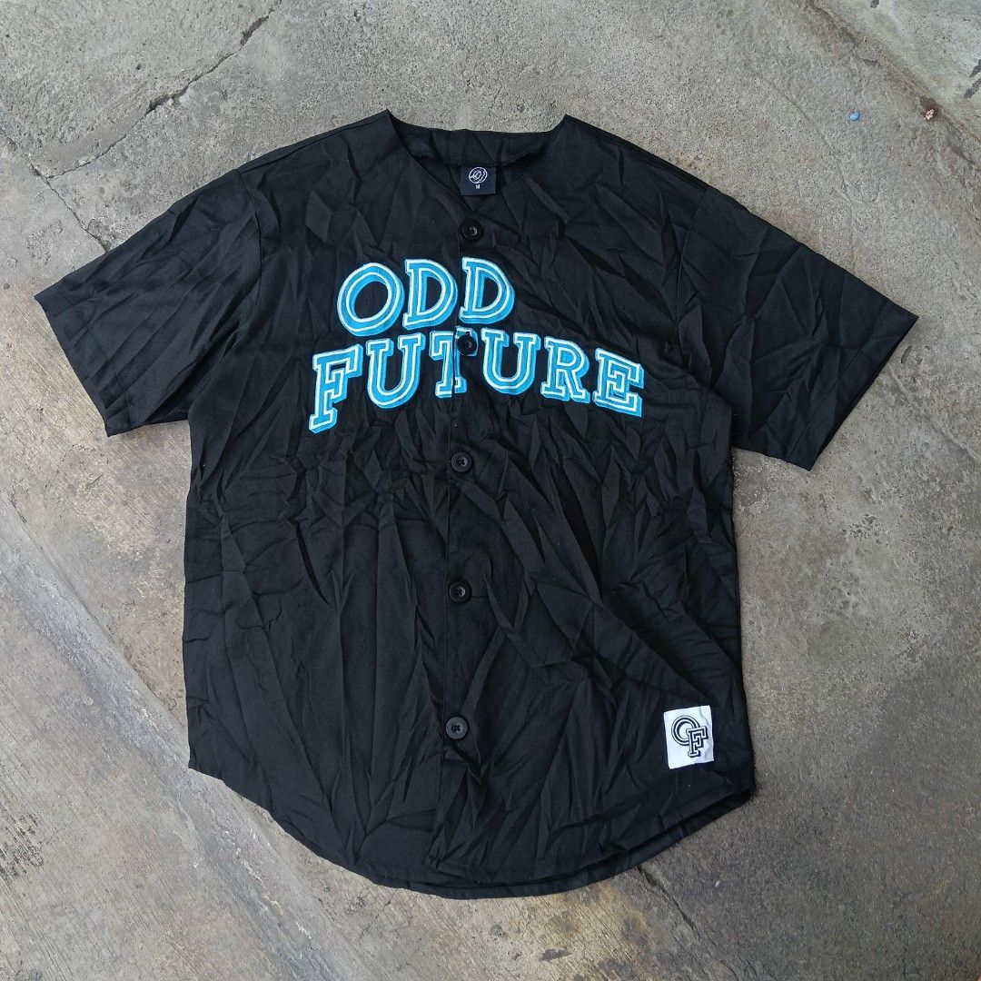 Odd Future "OF" Baseball Jersey Type (Category: Tshirts & Polo Shirts ) located in Lucena. Submitted by gaaaaarments.phv3 (Listing ID 1470843149, Image 2). Description: Odd Future Excellent Condition Need Wash Flaw / Issue : None Medium on tag 21.5 Width 29 Length 999 + Shipping Fee.