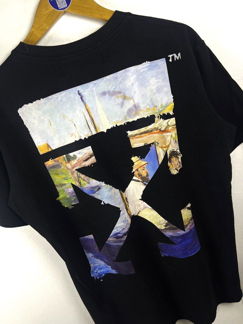 ‎“OFF WHITE” OIL CANVASS ARROW TEE (Category: Tshirts & Polo Shirts ) located in Taguig. Submitted by ldm.ph (Listing ID 1470746688, Image 3). Description: ‎(LDM-D-0248) ‎Size:ACTUAL FIT:LARGE ‎Dimensions ‎Inches width:21 ‎Inches length:27 ‎Condition: EXCELLENT ‎Color rate:9.5 ‎Flaws:❌ ‎(READY TO WEAR) .