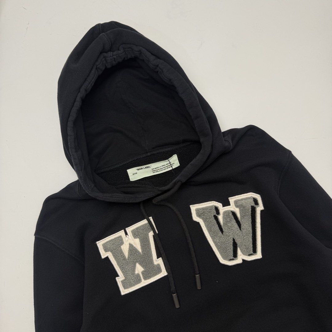 Offwhite Hoodie (Category: Coats, Jackets and Outerwear) located in Quezon City. Submitted by beastmnl (Listing ID 1470846864, Image 2). Description: Dimension 22 width 28.5 length .