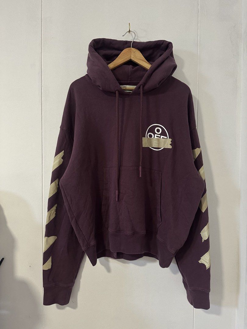 Off-White Tape Arrow Hoodie (Category: Coats, Jackets and Outerwear) located in Las Pinas. Submitted by archimedes.joaquin (Listing ID 1470761491, Image 1). Description: • Excellent condition • 9.5/10 color rate • Heavy Cotton Dimensions ( Flat Laid ) • 27 inches Length • 26 inches Width • 34 inches sleeve length ( shoulder to ribbings ) 100% Authentic No issue .