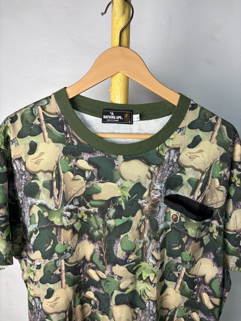 OG” Bape x Nigo ” Bape 2000’s One Point Real Tree Camo Tee (Category: Tshirts & Polo Shirts ) located in Bacolod City. Submitted by davidheyzon40257 (Listing ID 1470867989, Image 3). Description: 🟢 WTS – OG” Bape x Nigo ” Bape 2000’s One Point Real Tree Camo Tee “ Authentic “ 📏 Size: L Best fit: Medium to Semi Large 📏 Measurements: Width: 20.5 “ Length: 27 “ ✨ Condition: 9.5/10 (excellent condition) 🟩 Color Rate: 9.5/10 ⛔️ Flaw: None 📍 Bacol
