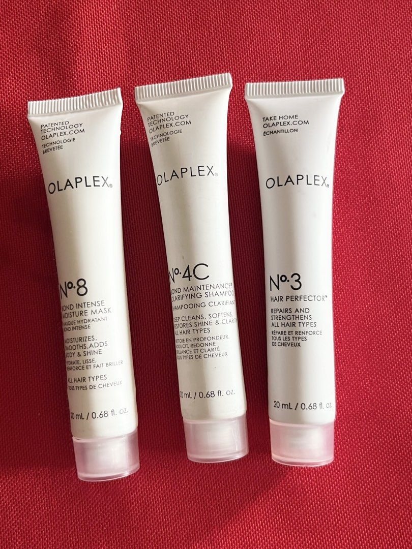 OLAPLEX PER PIECE (Category: Hair) located in Manila. Submitted by luxeclassyshop (Listing ID 1470791686, Image 1). Description: Sold per piece Available No8 BOND MOISTURE INTENSE MASK 20ml 5pcs No4c BOND MAINTAINANCE 1pc 20ml No 3 HAIR PERFECTOR 20ml 9pcs .