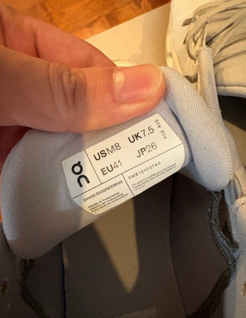 On Cloud tilt Glacier| ice (Category: Casual Shoes) located in Quezon City. Submitted by Chess (Listing ID 1470779743, Image 2). Description: On Cloudtilt (Glacier / White) Price: ₱7,299 SHIPPED ✨ Condition: Used Once Only (Mall Use) — Like New / Pristine Condition! ✨ Size: US 8 M / EU 41 / UK 7.5 ✨Colorway: Glacier / White ✨ Inclusions: Original box & Dan's paper bag included Description: Looking to upgrade your daily rotation with ultimate comf