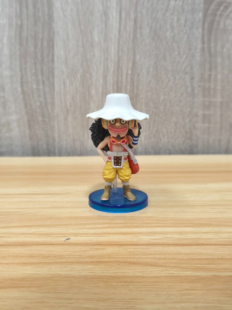 One Piece Usopp WCF (Category: Figurines & Statues) located in Santa Rosa. Submitted by tinytoycrate (Listing ID 1470924828, Image 2). Description: ⭐ Item is loose ⭐ Figure in good condition, broken peg but can stand firmly due to support ⭐ Authentic ⭐ What you see is what you get Disclaimer: Return/Refund policy: We accept returns/refunds only with unboxing video with clear shot of the waybill and sealed package for incomplete item parcels or wr