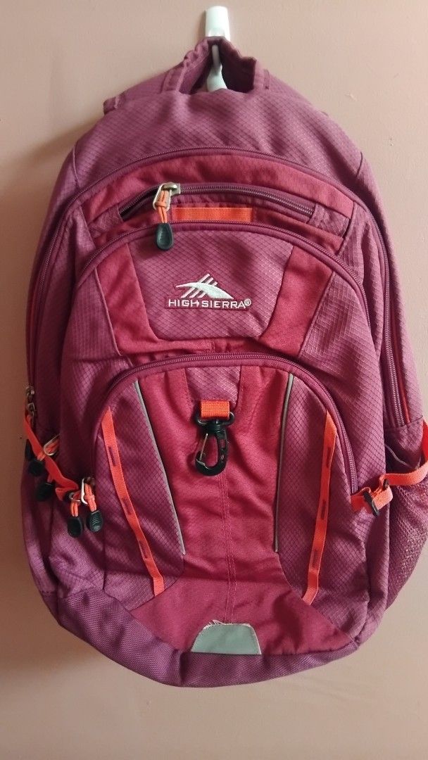 ORIGINAL HIGH SIERRA BACKPACK (Category: Backpacks) located in Iloilo. Submitted by ayinscloset (Listing ID 1470786545, Image 1). Description: 🎒 ORIGINAL HIGH SIERRA BACKPACK FOR SALE Price: ₱1,500 (Negotiable) Condition: Excellent Preloved Condition (9/10) - 100% Original High Sierra - Used only 3 times - Purchased 7 years ago but rarely used - Original color is still intact with no fading - Note: The color may appear different in the photos du