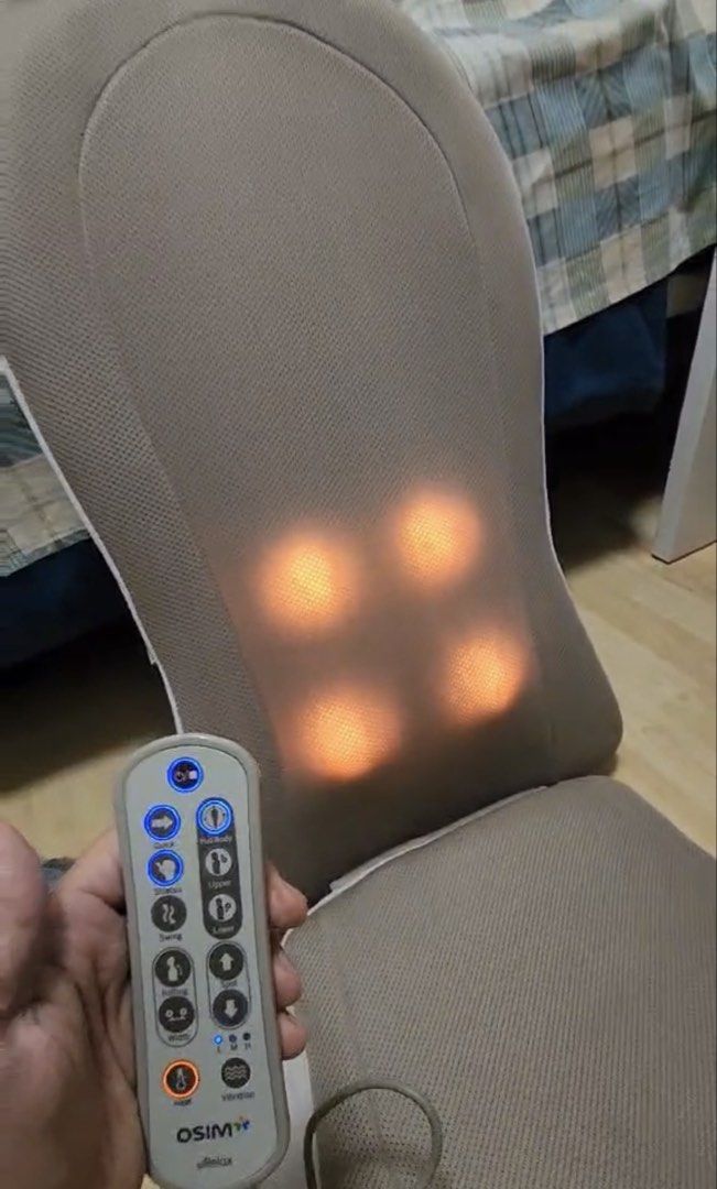 OSIM uRelax OS-3605 Massage Seat (Category: Massage Devices) located in Taguig. Submitted by paulineest (Listing ID 1470930539, Image 3). Description: - Official OSIM uRelax Operation Manual & Parts Breakdown (Model OS-3605) - Covers main massage unit, remote control, power cord, and car adaptor - Details detachable pillow headrest, back rest flap, and remote pocket - Input voltage: 100-240V (auto voltage) Accessory included: - Car lighter adapto