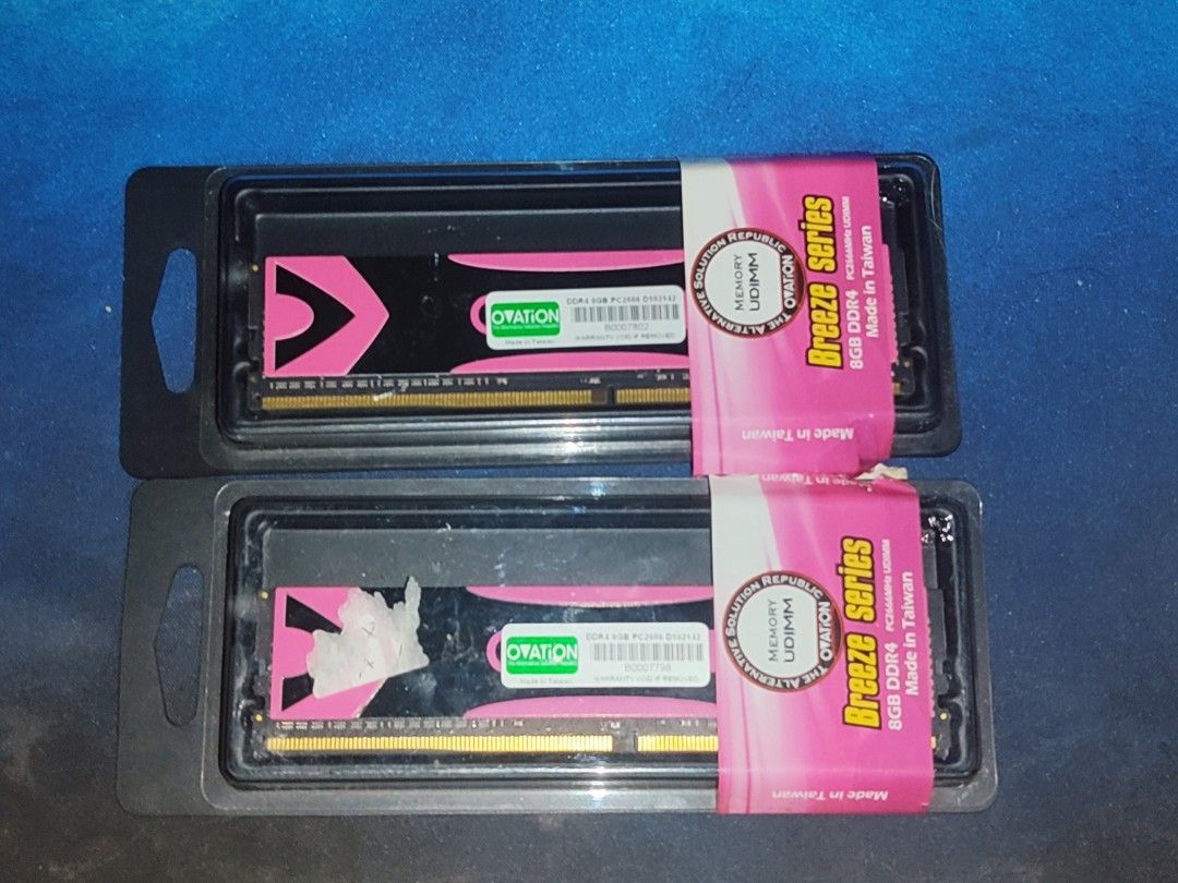 Ovation 8GB DDR4 2666mhz RAM 1500php each (Category: Computer Parts) located in Quezon City. Submitted by edrielgp (Listing ID 1470856975, Image 2). Description: Ovation 8GB DDR4 2666mhz RAM 1500php each Extra stock only for emergency use. Used once for testing only since purchased 2020 pa. Payment - gcash or gotyme Meet up by schedule Location: Wilcon City Center Visayas Ave., Quezon City J&T, LBC & Lalamove - SHIPPING everyday.