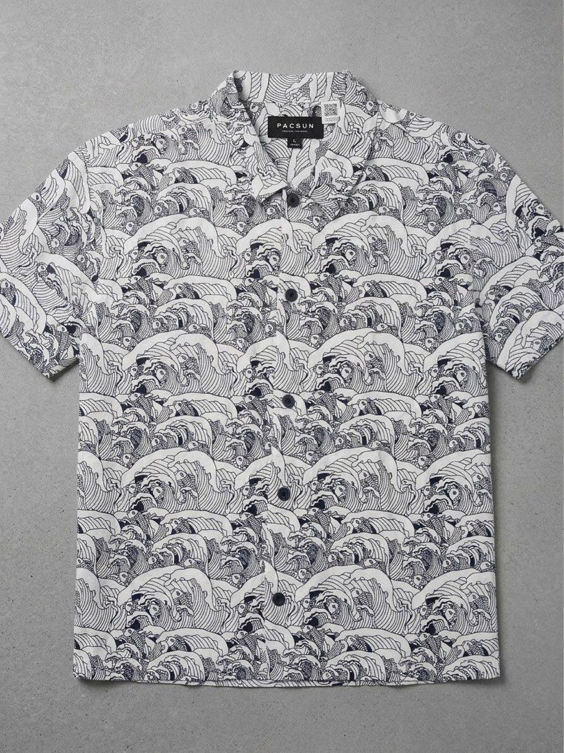 Pacsun buttonsdown polo (Category: Tshirts & Polo Shirts ) located in Manila. Submitted by brightcloud_25 (Listing ID 1470754382, Image 3). Description: Pacsun Buttonsdown polo Kanagawa wave Size large 21 x 27 Good as new 550 + sf.