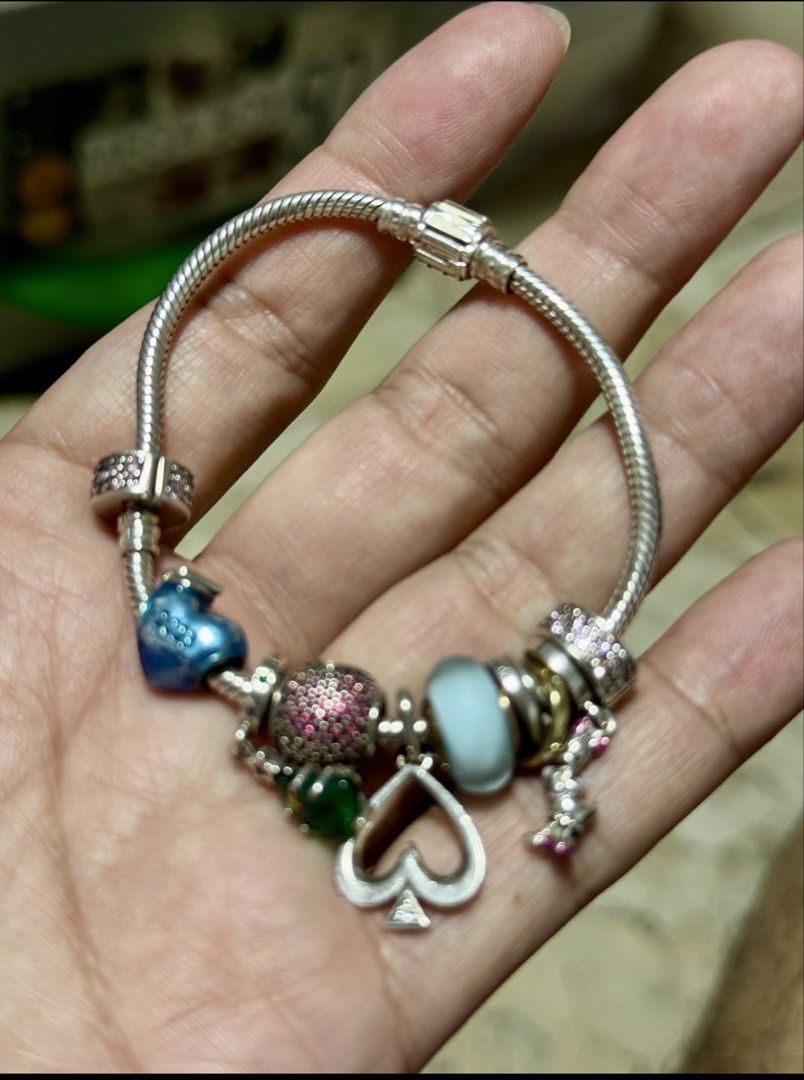 Pandora braclet (Category: Bracelets) located in Manila. Submitted by totos.com (Listing ID 1470753352, Image 2). Description: For sale Pandora braclet with charms. Used only for a while still in prestine condotion. Bought it in Pandora store for 30k selling it for 22k slightly negotiable. Pm me if interested. 0917-1530330.