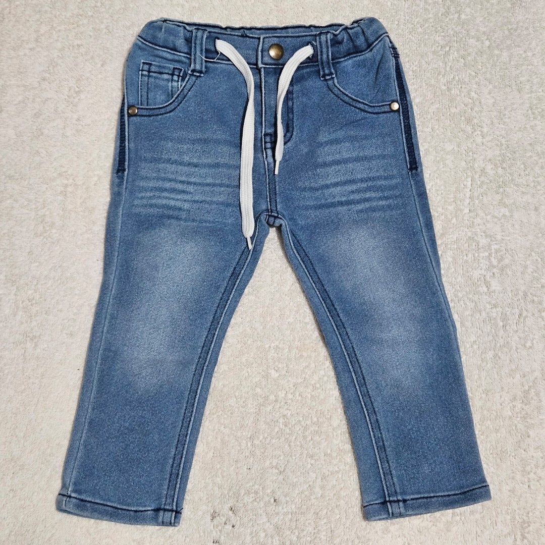 Pants (18 months old) (Category: Babies & Kids Fashion) located in Pasig City. Submitted by ela_zen15 (Listing ID 1470785615, Image 2). Description: Denim Pants 18 months old Can do lalamove sagot nyo po sf.
